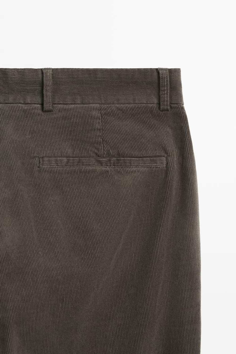 Massimo Dutti Зауженные вельветовые брюки, серый