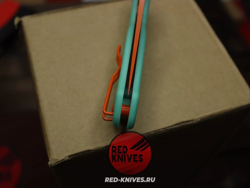 Нож Spyderco Para 3 LTW - рукоять минт, клинок оранж. RK-482