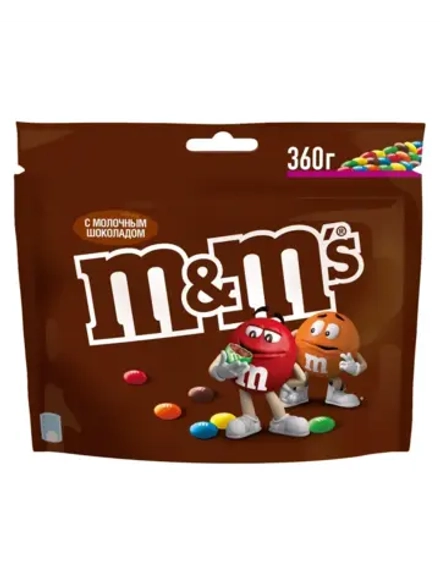 Конфеты M&M's драже с молочным шоколадом 360 г