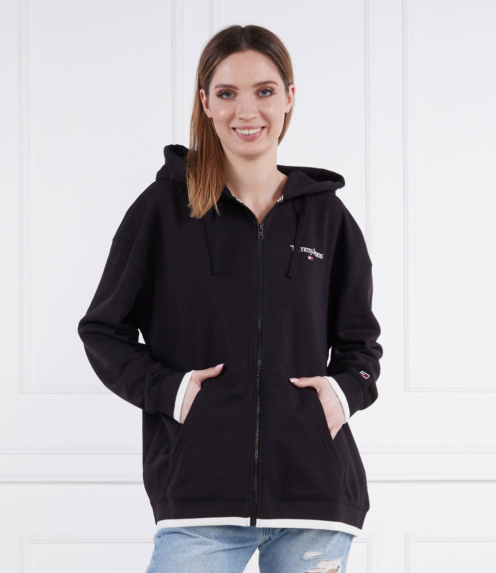 Худи LINEAR 2 ZIP Tommy Jeans - черный(DW0DW14856)