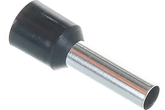Наконечник Navigator Е 6,0-12 втулочный изолированный черный (упаковка 100шт) 38572