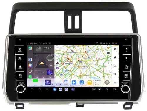 Магнитола для Toyota Land Cruiser Prado 150 2017-2023 - Kuberg OL-1680 (кнопки и крутилки) Android 13, Быстрая, CarPlay, 4G SIM-слот