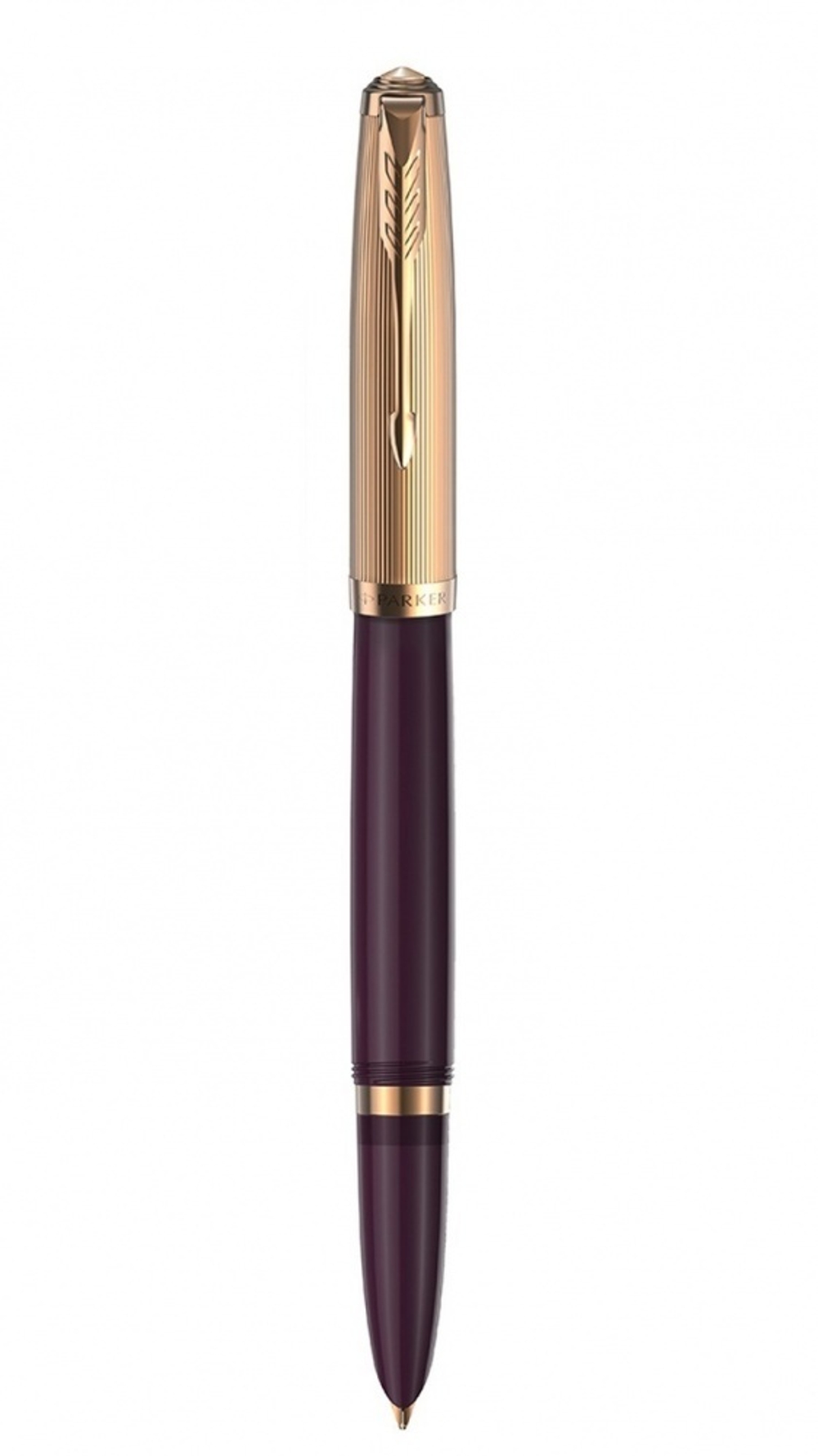 Перьевая ручка Parker 51 DELUXE PLUM GT, перо: F, цвет чернил: black, в подарочной упаковке.