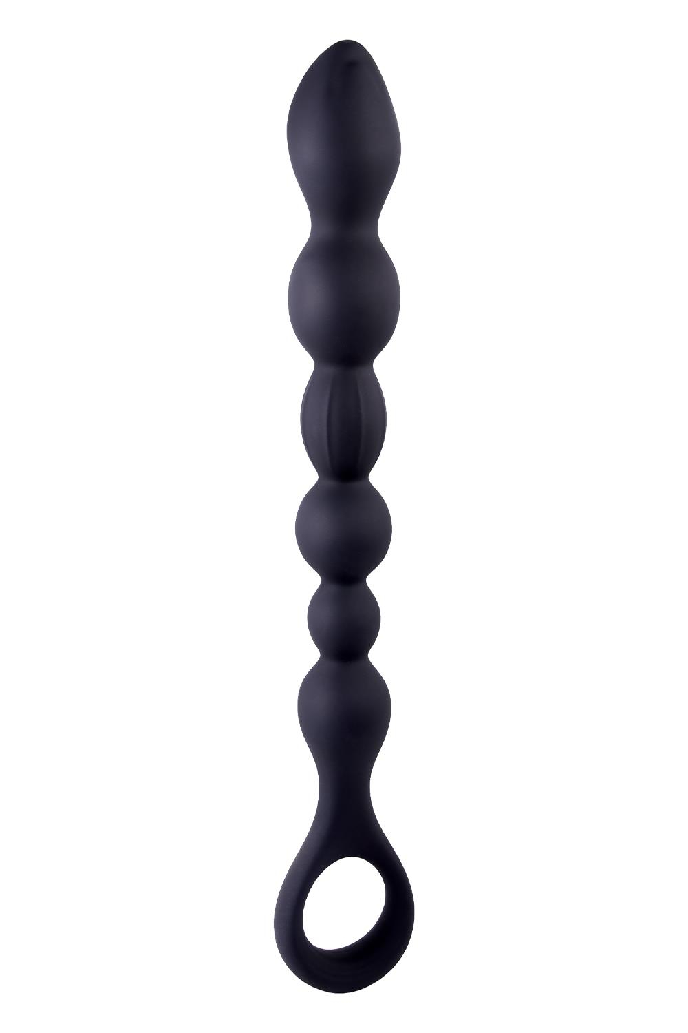 Черная анальная цепочка Beads Hunter - 25,4 см. (Цвет: черный)