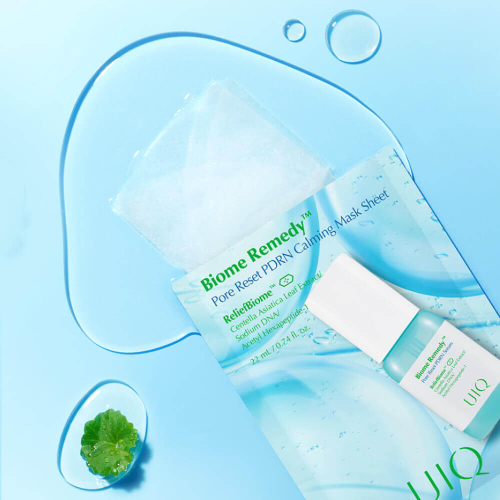 Успокаивающая маска с ПДРН и центеллой UIQ Biome Remedy Pore Reset PDRN Calming Mask Sheet
