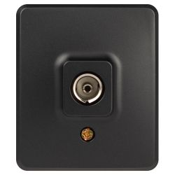 Розетка ЭРА Эксперт 11-3201-05 TV одиночная IP20 ОУ антрацит | Эра Эксперт