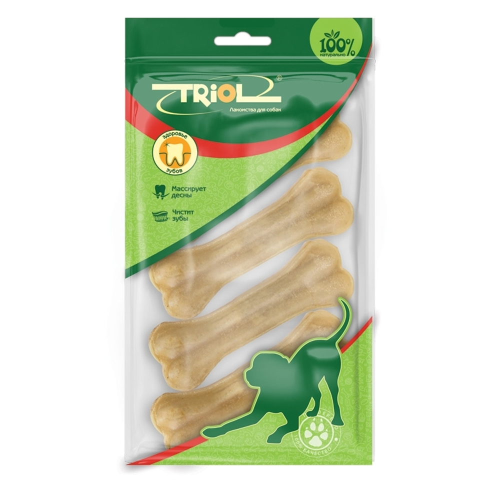 Лакомство для собак Triol Кость из жил 10см, 30-40г