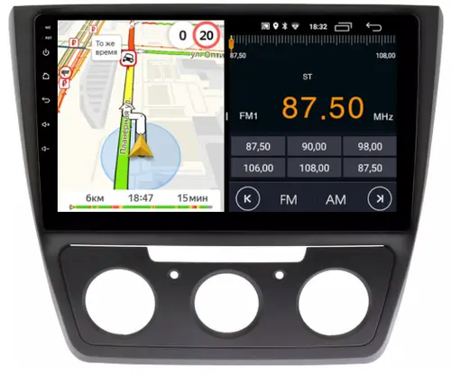 Магнитола для Skoda Yeti 2009-2018 (кондиционер) - Parafar PF994T2LUX1FHD на Android 13, CarPlay, 4G SIM-слот