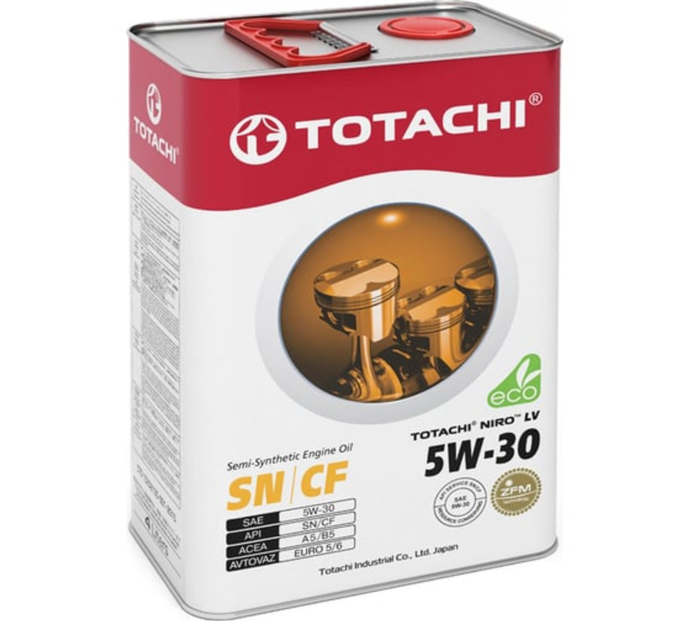 Масло моторное TOTACHI NIRO LV Semi-Synthetic API SN/CF 5W-30 полусинтетическое 4 л 19504