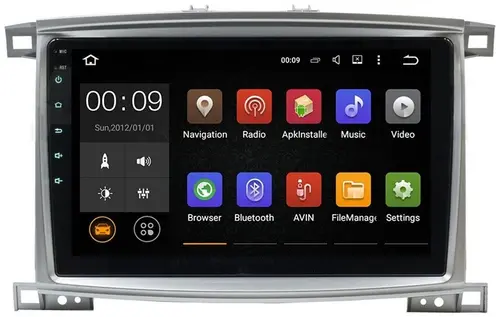 Магнитола для Toyota Land Cruiser 100, Lexus LX470 2002-2007 (экран климата снизу) - Airok RX-1123 Android 13, Быстрая, SIM-слот