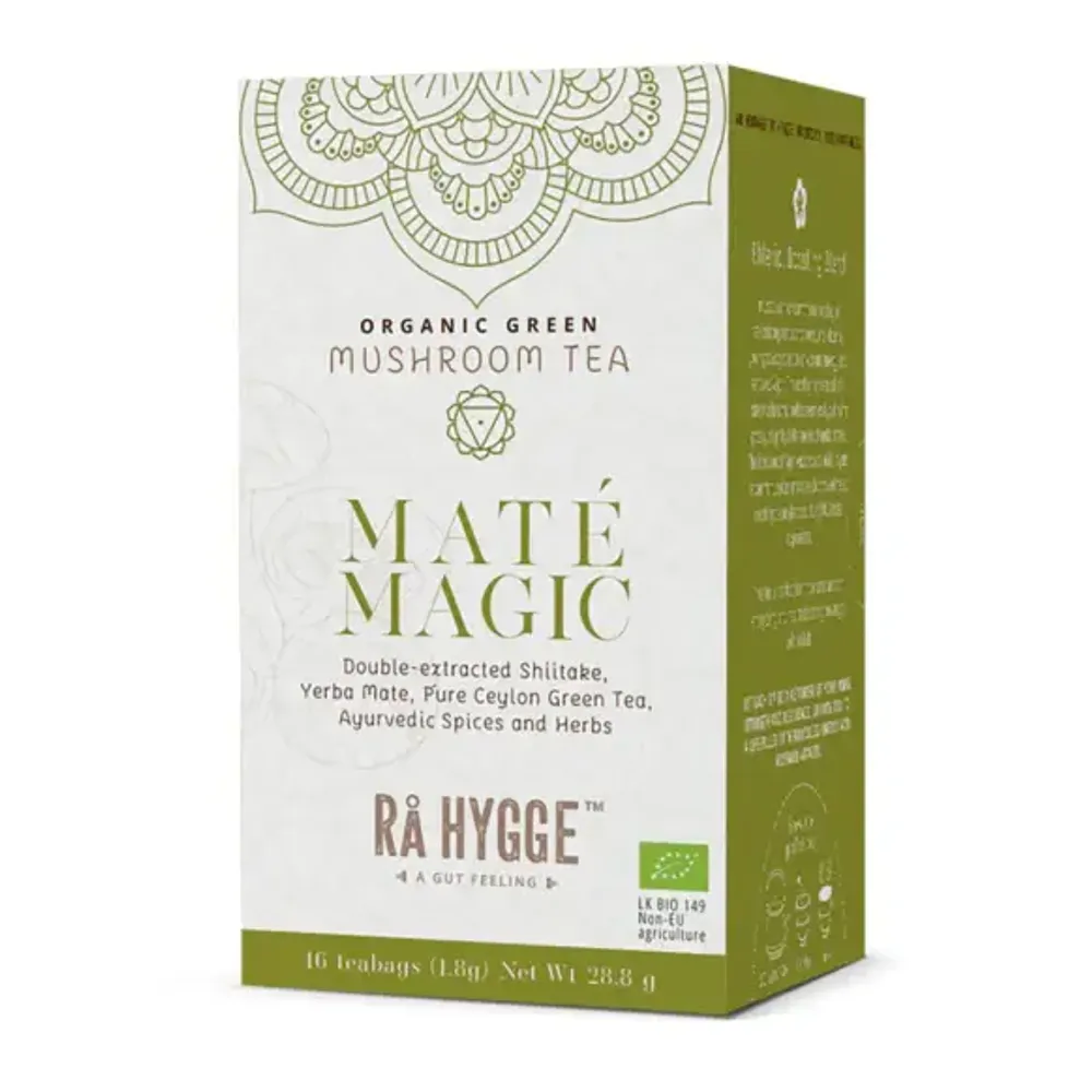 RA HYGGE Green Mushroom Tea Mate Magic - Shiitake 16 bags 28.8g. RA HYGGE Green Mushroom Tea Mate Magic - Shiitake 16 bags 28.8g.