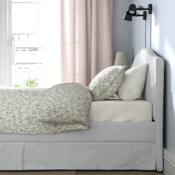 IKEA RAMNEFJÄLL  (ИКЕА РАМНЕФЙЭЛЛ)  -  Чехол на каркас кровати - Klovsta серо-белый 140х200 см