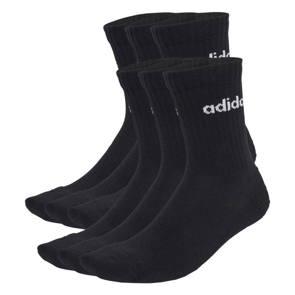 Теннисные носки Adidas Linear Crew Cushioned 6P - black/white