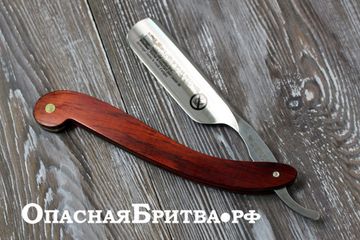 Бритва опасная Dovo, ручка - черное дерево (пакка), 5/8",1/1