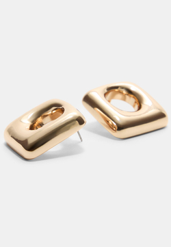 STRADIVARIUS Квадратные серьги, золотой