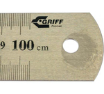Металлическая линейка с двусторонней шкалой 1000х35х1.5 мм GRIFF D112020
