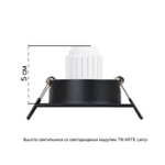 Встраиваемый светильник Arte Lamp TARF MINI A2068PL-1BK