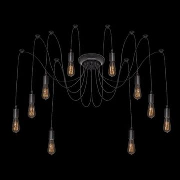 Люстра-паук 10*Е27 LOFT1162/10 чёрный/бронза Spider LOFT IT