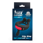 Черное эрекционное виброкольцо с пультом ДУ Bior Toys Sex Expert SEM-55230