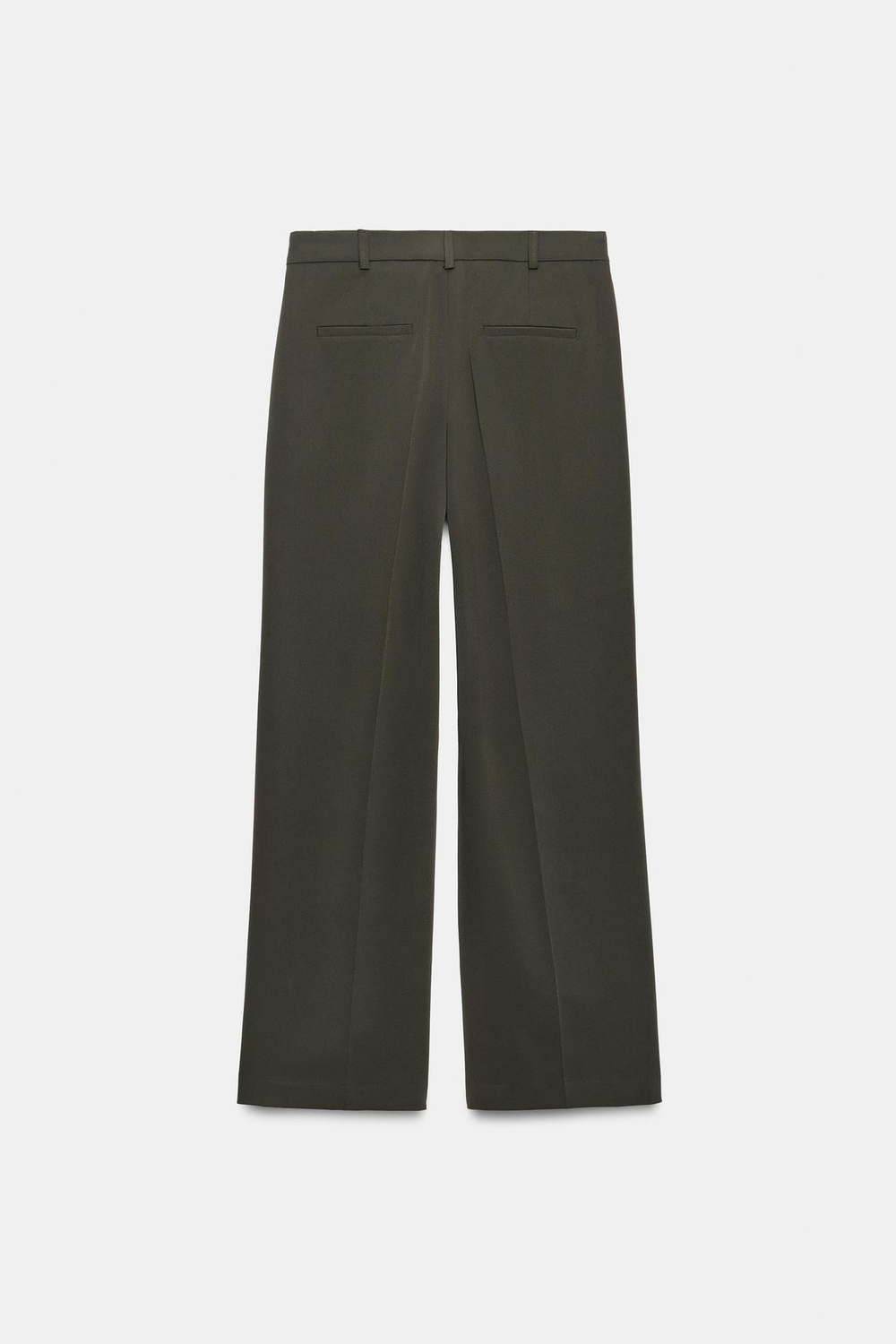 ZARA БРЮКИ С ПЕРЕДНИМИ ЗАЩИПАМИ — ZW COLLECTION, ЗЕЛЕНЫЙ/СЕРЫЙ
