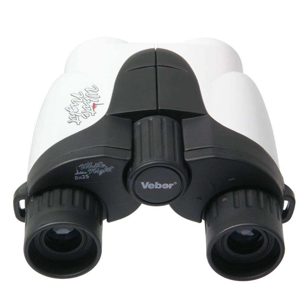 Бинокль Veber White Night 8x25 белый/черный