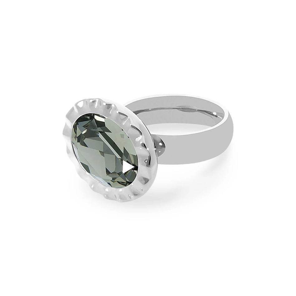 Кольцо Qudo TIVOLA UNICA big (S/P)Black diamond 60 686533 размер 19