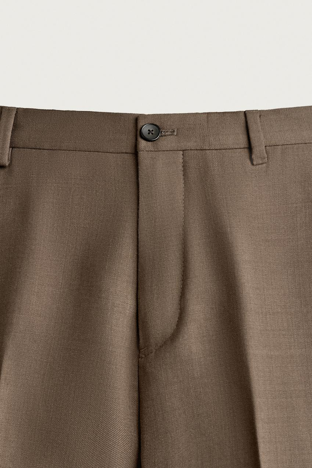 ZARA КОСТЮМНЫЕ БРЮКИ КЛАССИЧЕСКОГО КРОЯ, РЫЖЕВАТО-КОРИЧНЕВЫЙ