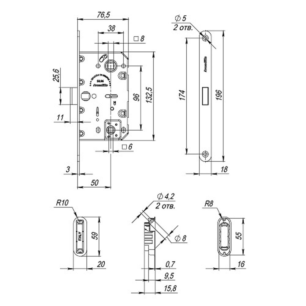 Магнитная защелка ARMADILLO WC GRAVITY G01.196.50.96 BL черный /44211/
