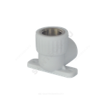 Угольник PP-R комбинированный белый Дн 20х3/4" ВР с креплением VALFEX 10120225