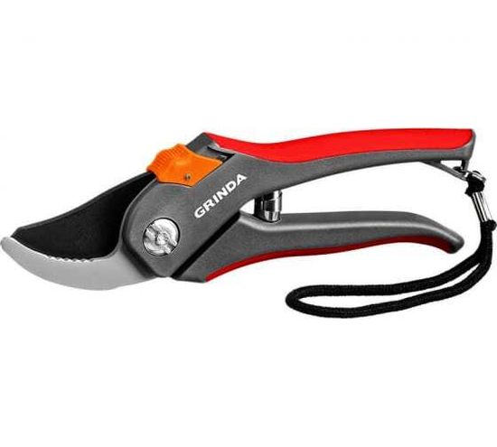 Секатор GRINDA с 2-комп.рук, плоскостной 205 мм G-26 423102