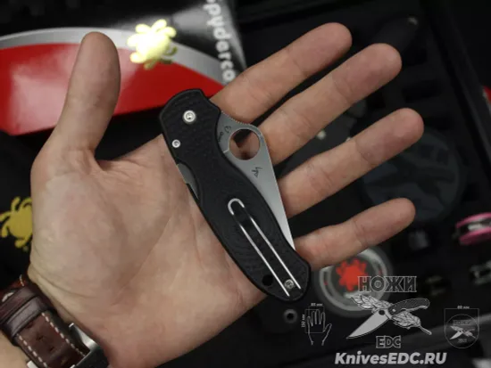 Нож складной Spyderco Para 3 C223PBK c клинком из стали CTS-BD1N, рукоять FRN
