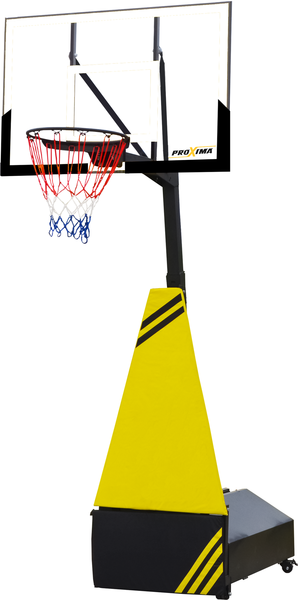 Мобильная баскетбольная стойка Proxima 54", стекло,