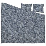 Комплект постельного белья IKEA GLESSTARR (ГЛЕССТАРР), Двуспальный, Синий с рисунком, 240x220, 50x80 см