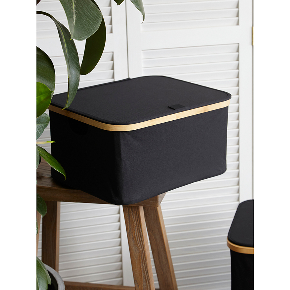 Корзина для белья 40x33x20см Smart Solutions Neat Low черная