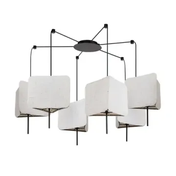 Подвесная люстра 6*E14 A7084SP-6BK бежевый/черный Trixie Arte Lamp