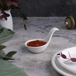 Ложка для комплимента соусник 30 мл 9,5*6 см h2 см белая фарфор P.L. Proff Cuisine [6]