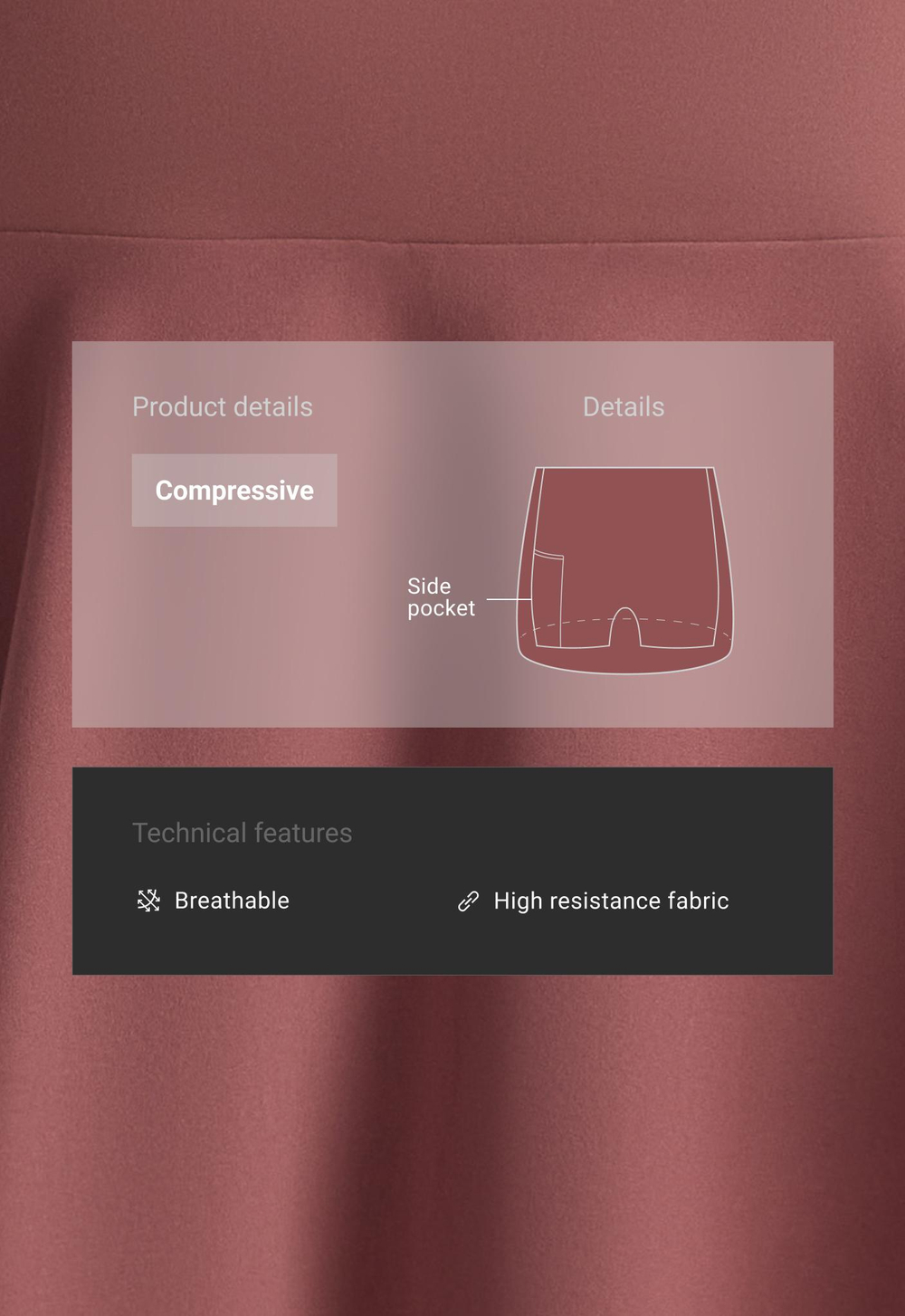 Oysho Юбка High rise Compressive, линялый розовый