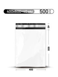 Пакет курьерский 400х600+40 мм, 50 мкм, без кармана, 500 шт/кор
