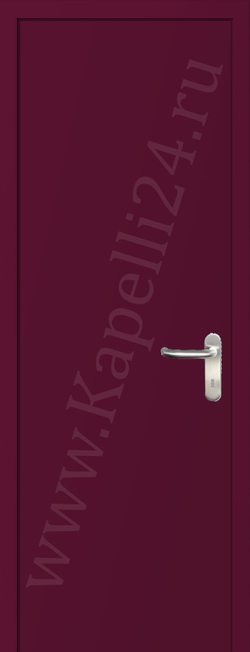 Дверь влагостойкая пластиковая KAPELLI multicolor ДГ RAL 4004 Бордово-фиолетовый + коробка