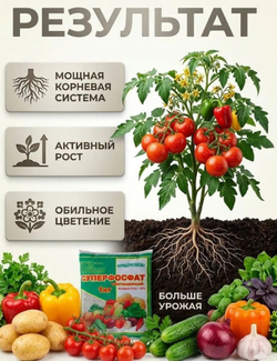 Минеральное удобрение Суперфосфат обогащенный, 1кг
