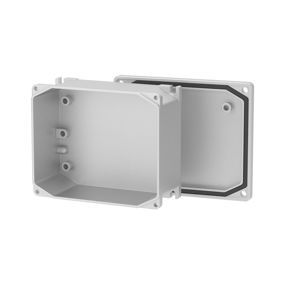 Коробка ответвительная алюминиевая окрашенная, IP66/IP67, RAL9006, 128х103х55мм