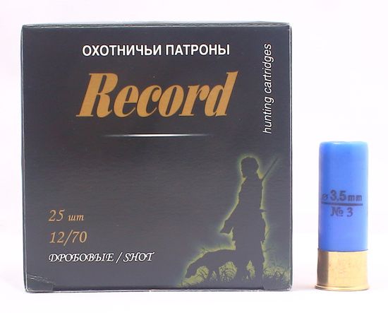 Патрон "Рекорд" 12/70 №3 Б/К 32 гр.