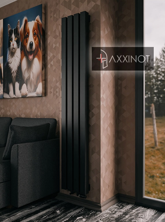 Axxinot Verde V 800 - вертикальный трубчатый радиатор высотой 800 мм, черный