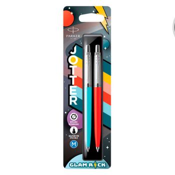 Набор ручек Parker Jotter Originals 70s Glam Rock Azure Blue/Vermilion (2162141)