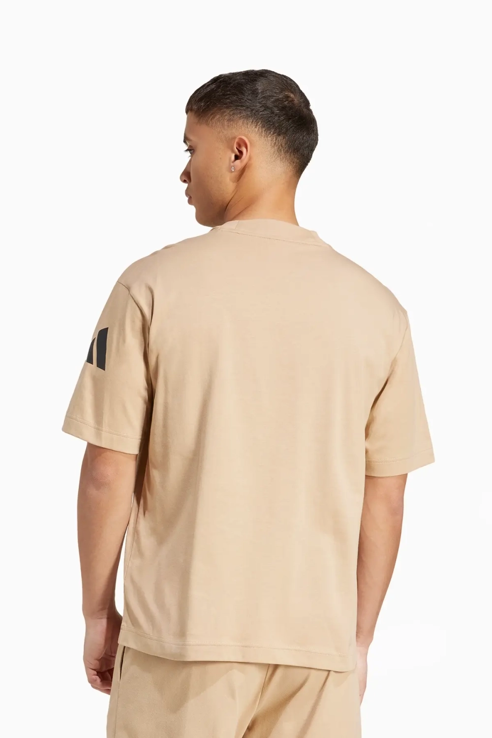 Футболка adidas Essentials Loose Fit 3 Bar Logo - бежевый