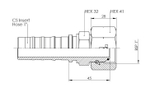 Фитинг DN 25 BSP (Г) 1 CS (двойной шестигранник)