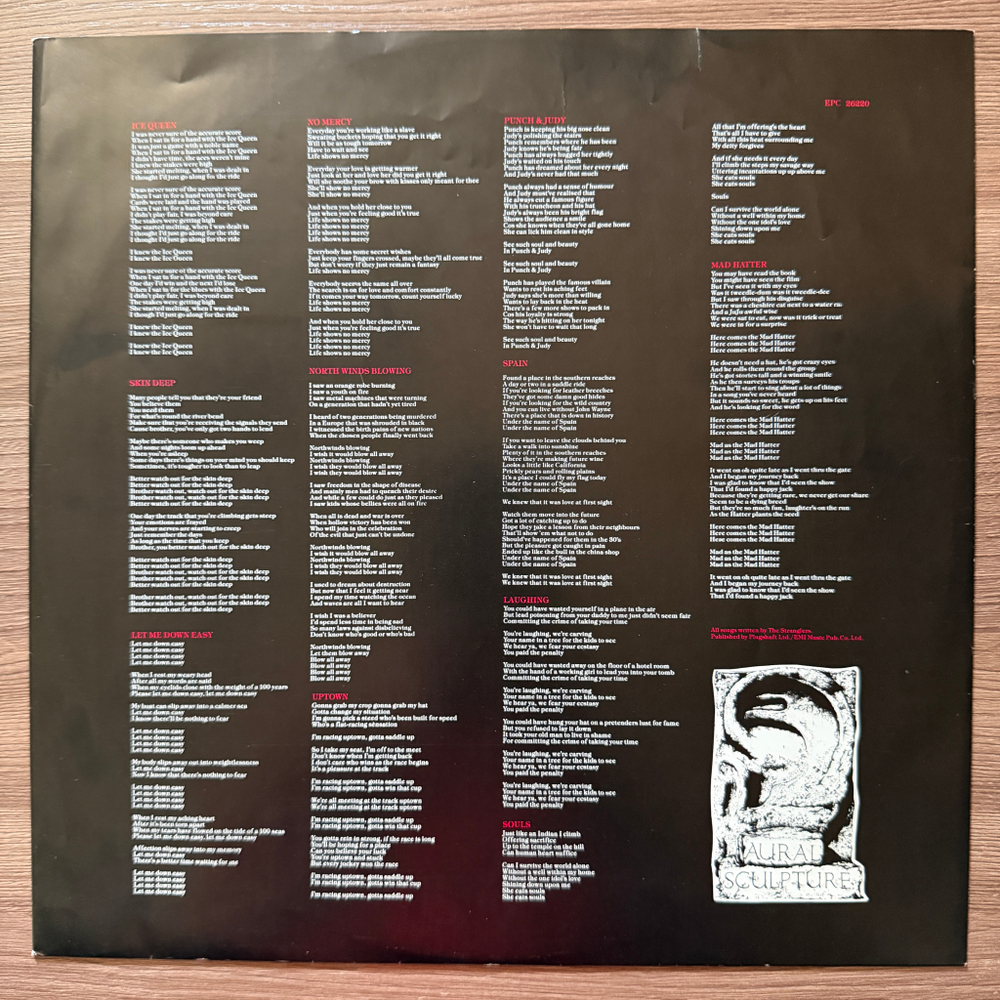 The Stranglers – Aural Sculpture (Голландия 1984г.)