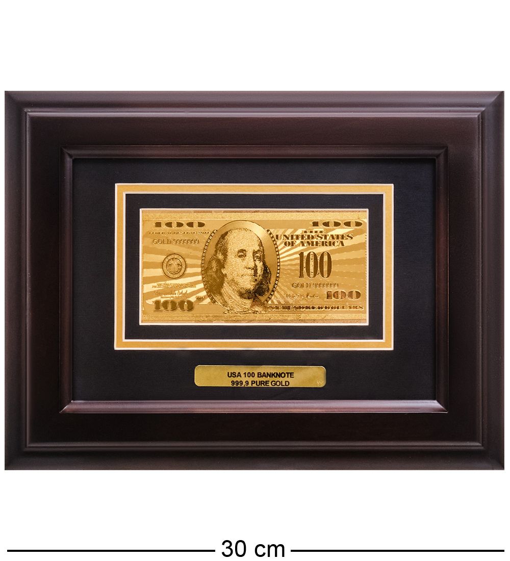 Gold Leaf HB-196 Панно «Банкнота 100 USD (доллар) США»