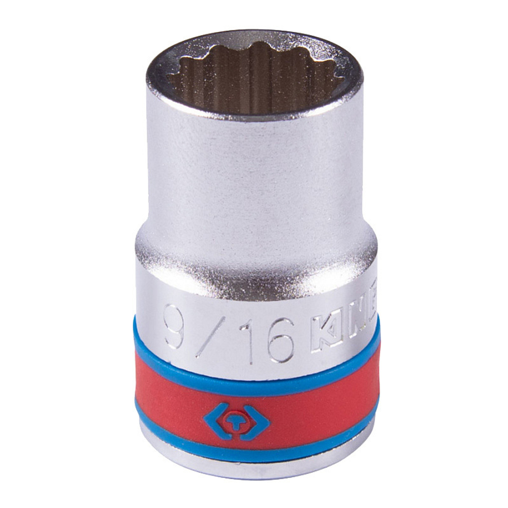 KING TONY (433018S) Головка торцевая стандартная двенадцатигранная 1/2", дюймовая 9/16"