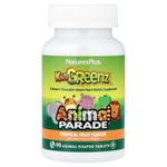 NaturesPlus, Animal Parade®, Kid Greenz®, пищевая добавка для детей с натуральным вкусом зелени, тропические фрукты, 90 таблеток в форме животных